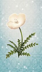 blue_background chocolate_lady_no_karasawagi commentary fate/grand_order fate_(series) flower flower_focus lasengle nemophila_(flower) no_humans official_art sparkle white_flower