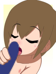 1girl brown_hair digimon digimon_adventure loli nipples nude rokujiya yagami_hikari