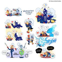 Rule 34 | !, !!, 2025, 6+boys, 6+girls, alternate costume, alternate hairstyle, anger vein, angry, ant tenna, aqua skin, arm behind back, armor, artist name, belt, black belt, black pantyhose, black shoes, blue jacket, blue pants, blue shirt, blue shoes, blue skin, blue skirt, blue sleeves, blue suit, blush, boots, box, broccoli, broken heart, buttons, carrying, carrying person, chair, clipboard, closed mouth, cloud hair, collared shirt, colored eyelashes, colored sclera, colored shoe soles, colored skin, commentary, copyright name, cup, deltarune, dollar sign, double bun, dress, eating, elnina (deltarune), english commentary, english text, fewer digits, fire, flying sweatdrops, food, fork, formal clothes, freckles, full body, gift, gift box, gloves, gold buttons, green dress, hair bun, half updo, hand on own hip, heart, hetero, highres, holding, holding box, holding clipboard, holding cup, holding fork, holding gift, holding hands, holding pointer, jacket, kneehighs, lanino (deltarune), lapels, legs together, liquid hair, long sleeves, looking at another, lower eyelashes only, lowered eyelids, medium dress, miniskirt, miss mizzle, multicolored dress, multiple boys, multiple girls, necktie, nelnal, no pupils, notched lapels, o-ring, o-ring belt, on chair, one eye closed, open mouth, pants, pantyhose, parted bangs, pauldrons, pointer, pointy footwear, pointy nose, polka dot, polka dot dress, polka dot sleeves, princess carry, print dress, print sleeves, profile, puffy dress, puffy long sleeves, puffy sleeves, radio antenna, red gloves, red necktie, red sleeve cuffs, rouxls kaard, shaking, shirt, shoes, shopping, shoulder armor, shoulder pads, shout lines, simple background, skirt, small pupils, socks, sparkle, speech bubble, spoken dollar sign, spoken heart, spoken sparkle, spoken squiggle, spoken sun, squiggle, star (symbol), steak, suit, sweatdrop, table, teeth, television, thought bubble, turtleneck, turtleneck jacket, undershirt, upper body, upper teeth only, very low bun, water, wet, wet clothes, wet hair, white background, white gloves, white hair, white sleeves, white socks, white undershirt, wing collar, yaoi, yellow boots, yellow sclera, yellow skin, yellow skirt, yellow trim
