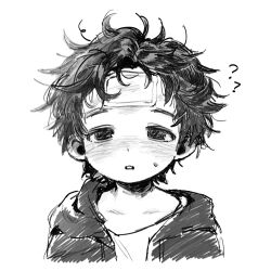 1boy ? ?? monochrome paki2000 short_hair sick tagme