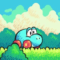 aliasing animated car cloud cloudy_sky crazee_dayzee eto2d fang flower goomba grass mario_(series) mask motor_vehicle nintendo no_humans outdoors shy_guy sky super_mario_world_2:_yoshi&#039;s_island tagme transformation video yoshi yoshi&#039;s_island