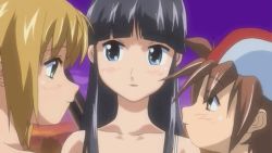 00s 3boys androgynous animated animated_gif aqua_eyes baseball_cap black_hair blonde_hair blue_eyes blush boku_no_pico brown_eyes brown_hair chico_(boku_no_pico) coco_(boku_no_pico) crossdressing hat kiss long_hair male_focus multiple_boys pico_(boku_no_pico) short_hair trap trap_on_trap yaoi
