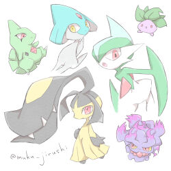 artist_name azelf bad_id bad_pixiv_id blue_skin colored_skin extra_mouth fangs gallade gen_1_pokemon gen_2_pokemon gen_3_pokemon gen_4_pokemon ghost green_skin highres larvitar legendary_pokemon mawile misdreavus muku_jirushi multicolored_skin nintendo oddish pink_eyes pokemon pokemon_(creature) purple_skin simple_background two-tone_skin white_background white_skin yellow_eyes yellow_skin