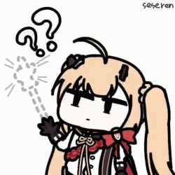 1girl ? ?? ahoge amazon_(azur_lane) animated animated_gif azur_lane long_hair lowres outline seseren