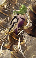 Rule 34 | 1girl, absurdres, black bodysuit, blunt ends, bodysuit, closed mouth, falling, green hair, hair behind ear, hair between eyes, high heels, highres, jacket, jinling ovo, long hair, looking at viewer, original, red eyes, scenery, shirt, shoes, sidelocks, white jacket, white shirt, white shoes
