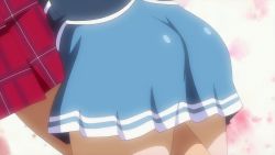 2girls animated animated_gif arms_(studio) ass head_out_of_frame highres kaneko_hiraku lower_body miniskirt multiple_girls panties school_uniform shikishima_mirei skirt straddling thigh_straddling thighs tokonome_mamori underwear valkyrie_drive valkyrie_drive_-mermaid- white_panties yuri