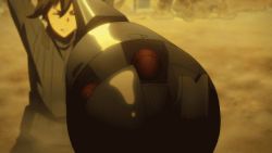 2boys 3girls animated animated_gif colosseum death from_behind gun kino_(kino_no_tabi) kino_no_tabi multiple_boys multiple_girls shizu_(kino_no_tabi) sunset sword weapon