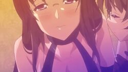 Rule 34 | 1girl, aftersex, animated, animated gif, anime screenshot, censored, cum, cum in mouth, cum on body, cum on hair, defeat, facial, gurgling, looking at viewer, murakami teruaki, ninja, nipples, pov, pov focus, ryuudouji shimon no inbou, solo, tongue, torn clothes