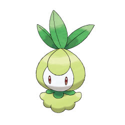 artist_request full_body gen_5_pokemon leaf nintendo no_humans no_mouth official_art petilil pokemon pokemon_(creature) pokemon_bw pokemon_focus red_eyes simple_background solo third-party_source white_background