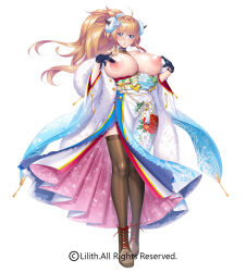 1girl aoi_nagisa_(metalder) blonde_hair breasts huge_breasts lilith-soft onizaki_kirara taimanin_(series) taimanin_rpgx