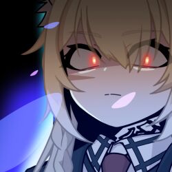 1girl acomu414 animal_ears animated animated_png arknights black_background blonde_hair closed_mouth fox_ears fox_girl long_hair md5_mismatch red_eyes solo vulpisfoglia_(arknights) webp-to-png_conversion
