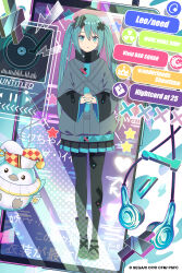 Rule 34 | 1girl, aoi eno, aqua eyes, aqua hair, aqua nails, artist collaboration, bandage on leg, bandages, batsu miku, bird, black boots, blush, boots, clip studio paint (medium), grey jacket, hair between eyes, hair ornament, hatsune miku, highres, holding, holding hands, jacket, kowareta sekai to utaenai miku, long hair, open mouth, penguin, phenny (project sekai), project sekai, solo, standing, turtleneck, turtleneck jacket, twintails, very long hair, vocaloid, x hair ornament