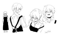 1girl absurdres glasses highres joseph14mh tagme tongue tongue_out translation_request