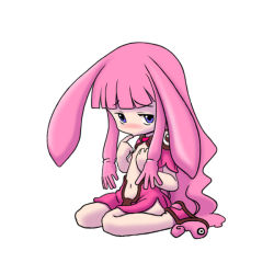 00s 1girl animal_ears blue_eyes blunt_bangs breasts envy female_focus flat_chest full_body kanitakodon loli melona_(queen&#039;s_blade) prehensile_hair protean_assassin_melona queen&#039;s_blade rabbit_ears solo