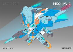 Rule 34 | 00 gundam, 00 raiser, arm blade, artstation logo, commission, deviantart logo, eye trail, facebook logo, flying, fusion, gen 3 pokemon, glowing, glowing eyes, gundam, gundam 00, harryych, light trail, mecha, mudkip, nintendo, no humans, pixiv logo, pointing, pokemon, robot, science fiction, sd gundam, twitter logo, v-fin, weapon
