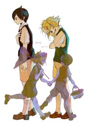 Rule 34 | 2boys, antenna hair, basil (faraway) (omori), basil (omori), black eyes, black hair, blush, brown shoes, butterfly net, closed eyes, closed mouth, collared shirt, crying, dated, dongyou moon, flower, hair flower, hair ornament, hand net, hand on own chest, highres, holding, holding butterfly net, loafers, looking at another, male focus, multiple boys, omori, open mouth, overall shorts, overalls, shirt, shoes, short hair, short sleeves, simple background, smile, socks, sunny (omori), t-shirt, teeth, upper teeth only, white background, white socks