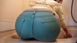 Rule 34 | actress request, asian, ass, bathroom, denim, japanese (nationality), jav, jeans, mature female, pants, real life, sitting, solo, source request, tagme