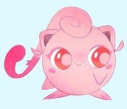 Rule 34 | alternate color, blush stickers, body fur, fangs, fangs out, full body, looking to the side, nintendo, no humans, official alternate color, official alternate eye color, pink fur, pokemon, pokemon (creature), pokemon focus, red eyes, scream tail, shgrcube, shiny pokemon, smile, solo