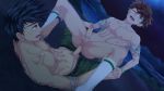 2boys anal animated black_hair blush brown_hair camp_buddy green_eyes highres keitaro_nagame male_focus male_penetrated mikkoukun multiple_boys muscular natsumi_hamasaki nipples nude pec sex uncensored video yaoi