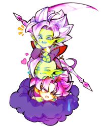 3boys annoyed bad_id bad_twitter_id black_bodysuit black_pants bodysuit bug butterfly butterfly_on_hand chibi closed_eyes closed_mouth colored_skin dark_nimbus dogpile dragon_ball dragon_ball_super earrings flying_nimbus fused_zamasu goku_black green_skin grey_eyes grin happy heart insect jewelry long_sleeves looking_at_object looking_to_the_side mohawk multiple_boys open_mouth pants pink_eyes pink_hair pointy_ears potara_earrings red_sash saiyan sash scythe sffuju short_hair smile spiked_hair stacked super_saiyan super_saiyan_rose sweatdrop white_hair zamasu