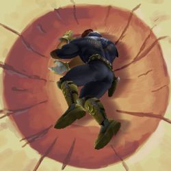 1boy belt boots captain_falcon crater derivative_work dragon_ball dragonball_z f-zero gloves gun handgun holster jumpsuit knee_boots lowres male_focus meme nintendo parody pistol shiratsuki_shiori solo vector_trace weapon yamcha_pose_(meme)