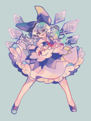 Rule 34 | 1girl, adapted costume, ascot, blue background, blue bow, blue dress, blue eyes, blue hair, bow, cirno, commentary, crossed arms, detached sleeves, detached wings, dress, frilled hair tubes, frills, fusion, hair bow, hair tubes, hakurei reimu, highres, long hair, looking at viewer, open mouth, pinafore dress, ratto (mobilis 1870), red ascot, shoes, simple background, sleeveless, sleeveless dress, smile, solo, touhou, very long hair, wings