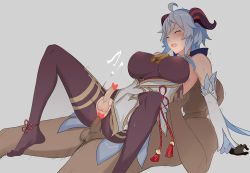 1boy 1futa :o ^_^ ahoge anal arm_support bare_shoulders bell black_gloves blue_hair blush bodysuit breasts breasts_apart brown_bodysuit censored chinese_knot closed_eyes clothed_female_nude_male clothed_sex clothing_aside covered_erect_nipples cowbell crotchless crotchless_bodysuit cum curvy dark-skinned_male dark_skin detached_sleeves dorsiflexion ejaculating_while_penetrated ejaculation erection faceless faceless_male fang female_orgasm flower_knot foot_out_of_frame futa_with_male futa_without_pussy futanari futasub ganyu_(genshin_impact) genshin_impact girl_on_top gloves goat_horns handsfree_ejaculation happy_sex head_down heart heart_censor horns impossible_bodysuit impossible_clothes interracial knees_up large_breasts leaning_back legs light_blue_hair light_blush male_on_futa multicolored_horns nebaneba nude open_mouth orgasm outstretched_arms pale_skin pelvic_curtain pelvic_curtain_aside penis perineum projectile_cum puffy_nipples reclining reverse_cowgirl_position see-through_silhouette sex sex_from_behind shiny_skin simple_background sitting skin_tight skirt small_penis small_testicles solo_focus spandex spread_legs straddling sweat sweatdrop tagme testicles thick_thighs thigh_strap thighs torogao torso_grab twitching white_skirt