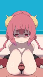 1boy 1girl animated bar_censor beach blinking breasts censored closed_mouth cum day ejaculation erection hetero highres horns huge_breasts ilulu_(maidragon) kobayashi-san_chi_no_maidragon loli long_hair looking_at_viewer oppai_loli outdoors paizuri penis pink_eyes pink_hair pointy_ears pov robin7go shaded_face solo_focus tagme twintails video yellow_horns
