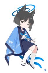 animal_ears blue_archive blue_sailor_collar cat_ears cat_girl cat_tail highres kikyou_(blue_archive) sailor_collar string tail