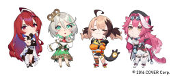 4girls :&lt; :/ :3 ahoge animal_ears ascot back_bow beret bike_shorts black_dress black_gloves black_hat black_shirt black_shorts black_thighhighs blonde_hair blue_fire blue_hair boots bow braid brown_hair cecilia_immergreen cecilia_immergreen_(1st_costume) chibi closed_mouth colored_inner_hair commentary copyright_notice corset cross-laced_clothes cross-laced_corset dasdokter detached_collar detached_sleeves doll_joints double-parted_bangs dress elizabeth_rose_bloodflame elizabeth_rose_bloodflame_(1st_costume) english_commentary fire fire_on_chest full_body gigi_murin gigi_murin_(1st_costume) gloves gold_trim green_corset green_eyes green_hair green_skirt grey_hair hair_between_eyes hair_ornament halter_dress halterneck hat high-waist_shorts high_heel_boots high_heels highres holojustice hololive hololive_english huge_ahoge jacket joints long_hair long_sleeves looking_up miniskirt multicolored_hair multiple_girls official_art open_mouth orange_thighhighs panther_ears panther_girl panther_tail partially_fingerless_gloves pink_hair pink_jacket puffy_long_sleeves puffy_sleeves raora_panthera raora_panthera_(1st_costume) red_ascot red_eyes red_hair shirt shoes short_hair short_twintails shorts side_braid single_braid single_glove single_thighhigh skirt strapless_romper streaked_hair striped_clothes striped_thighhighs tail thigh_strap thighhighs twintails two-tone_hair underbust very_long_hair vest virtual_youtuber white_ascot white_boots white_dress white_hair white_romper white_shirt white_shoes white_shorts white_sleeves white_thighhighs white_vest winding_key yellow_eyes