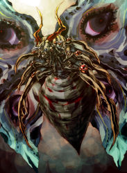 Rule 34 | antennae, bug, carapace, commentary, duel monster, emudoru, extra eyes, fangs, floating, giant insect, bug, monster, no humans, perfectly ultimate great moth, wings, yu-gi-oh!