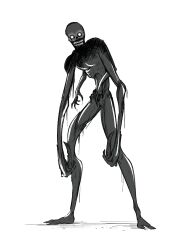 Rule 34 | absurdres, before the dawn (series), concept art, extra arms, fantasy, full body, glowing, glowing eyes, highres, horror (theme), monster, official art, original, theo kris (artist), white background