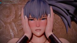 1futa 1girl 3d animated anus ass blue_eyes blue_hair blush bouquetman completely_nude cum cum_in_pussy full-package_futanari futa_with_female futanari genderswap genderswap_(mtf) highres holding_detached_head large_penis leg_lock leona_heidern looking_at_viewer mating_press nude orochi_(kof) patreon_username penis ponytail pov pussy sex shiny_skin sound sweat testicles the_king_of_fighters twitter_username video