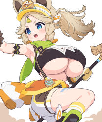 1girl breasts chinchilla_ears chinchilla_girl commission genshin_impact kachina_(genshin_impact) large_breasts oppai_loli pixiv_commission shirogane_hakuba solo