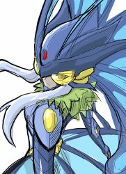 Rule 34 | 1girl, armor, armored leotard, bug, butterfly, butterfly wings, digimon, digimon (creature), fur collar, helmet, highres, hudiemon, insect, insect wings, leotard, ph6xeivbgpimggg, shoulder armor, sketch, skirt, tinted eyewear, wings, yellow-tinted eyewear