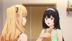 3girls animal animated anime_screenshot apron armpits arms_up asymmetrical_bangs bag bed bestiality black_hair black_scrunchie black_shorts blonde_hair blue_apron blue_shirt blush bouncing_breasts bra bra_lift braid braided_ponytail breast_lift breast_smother breasts cleavage clenched_teeth closed_eyes clothes_lift collarbone cup denim denim_shorts dog dress earrings face_to_breasts flower_print from_below grabbing_another&#039;s_breast grabbing_own_breast green_dress groin groping hair_ornament hair_scrunchie hairband hand_on_own_hip harem heart heart_hands highres holding holding_animal holding_dog hoop_earrings inu_ni_nattara_suki_na_hito_ni_hirowareta inukai_karen inukai_karen&#039;s_mother jewelry large_breasts lifting_another&#039;s_clothes lifting_own_clothes long_hair looking_at_viewer loose_clothes loose_shirt mole mole_under_eye multiple_girls navel necklace nekotani_mike nipples no_bra open_mouth opening_door pink_eyes pink_hair pochita_(inuhiro) pov red_eyes scrunchie shirt shirt_lift shorts sidelocks sky smile sound stomach subtitled tagme teeth tsukishiro_usagi twintails underboob underwear undressing undressing_another unworn_shirt video white_bra white_hairband yellow_eyes yellow_shirt
