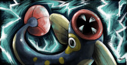Rule 34 | animal focus, commentary, eel, eelektrik, electricity, english commentary, gen 5 pokemon, nintendo, no humans, open mouth, photoshop (medium), pokemon, pokemon (creature), pokemon focus, radonkalmor, sharp teeth, solo, teeth