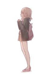 Rule 34 | 1girl, animal bag, brown hair, cat bag, danganronpa (series), danganronpa 2: goodbye despair, flipped hair, hair ornament, highres, hmhm st, jacket, long sleeves, medium hair, nanami chiaki, no legwear, open clothes, open jacket, pleated skirt, skirt, solo, spaceship hair ornament