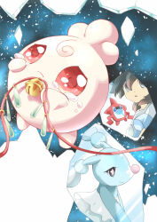 1boy :o asakirirokuyu bell black_eyes black_hair blue_eyes bright_pupils brionne closed_mouth comiket_93 commentary_request creatures_(company) crying crying_with_eyes_open elio_(pokemon) frown game_freak gen_2_pokemon gen_4_pokemon gen_7_pokemon glass_shards grey_eyes hair_between_eyes igglybuff jingle_bell looking_at_viewer looking_to_the_side nintendo open_mouth pokemon pokemon_(creature) pokemon_sm raised_eyebrows red_eyes rotom rotom_dex sad shards short_hair smile tears white_pupils