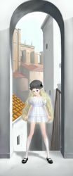 1girl blonde_hair dress flat_chest france long_hair standing takatou_sora