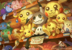 :3 artist_name blush_stickers bulbasaur caterpie chansey charmander clefairy crayon crying doll dratini eevee english_text gen_1_pokemon gen_2_pokemon gen_7_pokemon heart jigglypuff md5_mismatch mimikyu nintendo oddish paras pikachu pokemon pokemon_(creature) poliwag poliwhirl price_tag resized resolution_mismatch sad shelf signature sitting source_smaller squirtle star_soul starter_pokemon_trio stuffed_toy tears togepi upscaled vulpix watermark web_address yen_sign