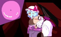 1futa aged_up alternate_breast_size animated animated_gif artificial_vagina ascot back_bow bar_censor bat_wings black_thighhighs blue_hair blush bow breasts breeding_mount censored clenched_teeth closed_eyes commentary_request detached_sleeves dress erection fingernails frilled_sleeves frills from_side futanari futanari_masturbation hat hat_ribbon huge_breasts huge_penis leaning_forward long_fingernails masturbation medium_hair mob_cap multiple_views namako_daibakuhatsu penis pointy_ears profile purple_bow red_ascot red_nails red_ribbon remilia_scarlet ribbon sex_toy sideboob solo standing sweatdrop teeth thighhighs touhou white_dress white_hat white_sleeves wings