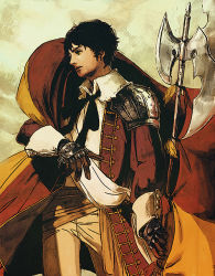 Rule 34 | axe, axis powers hetalia, brown hair, green eyes, male focus, short hair, spain (hetalia), weapon
