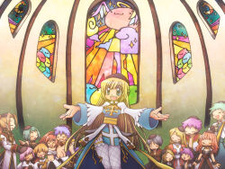 Rule 34 | 6+boys, 6+girls, acolyte (ragnarok online), angeling, arch bishop (ragnarok online), belt, black coat, black dress, black shirt, black shorts, blonde hair, blue coat, blue dress, blue eyes, blue hair, brown hair, cassock, champion (ragnarok online), championship belt, chest sarashi, cleavage cutout, closed eyes, closed mouth, clothes around waist, clothing cutout, coat, cowboy shot, cropped jacket, cross, cross necklace, cross of prontera, dress, fishnet thighhighs, fishnets, frilled thighhighs, frills, gold trim, green eyes, green hair, grey hair, hasenyo, high priest (ragnarok online), hood, hooded coat, indoors, jacket, jewelry, juliet sleeves, long hair, long sleeves, monk (ragnarok online), multicolored coat, multiple boys, multiple girls, necklace, open mouth, outstretched arms, pink hair, priest (ragnarok online), puffy sleeves, purple hair, ragnarok online, red coat, red dress, sarashi, sash, shirt, shirt around waist, short hair, short sleeves, shorts, sleeveless, sleeveless coat, smile, solo focus, spread arms, stained glass, sura (ragnarok online), thighhighs, topless male, two-tone coat, two-tone dress, white coat, white dress, white jacket, white sash, white shirt, white thighhighs, yellow sash