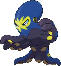 artist_request blue_sclera bright_pupils colored_sclera full_body gen_8_pokemon grapploct nintendo no_humans official_art pokemon pokemon_(creature) pokemon_focus pokemon_swsh purple_eyes solo tentacles third-party_source transparent_background v-shaped_eyes white_pupils