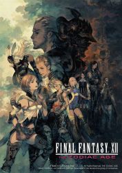 00s 3girls 6+boys animal_ears armor ashelia_b&#039;nargin_dalmasca balflear basch_fon_ronsenburg beard black_hair blonde_hair boots brown_hair cidolfus_demen_bunansa copyright_name facial_hair final_fantasy final_fantasy_xii fran_(ff12) gabranth_(ff12) gauntlets highres larsa_ferrinas_solidor looking_at_viewer miniskirt multiple_boys multiple_girls official_art penelo pteruges rabbit_ears romper silver_hair skirt square_enix thighhighs vaan_(ff12) vayne_carudas_solidor vest viera yoshida_akihiko