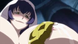 Rule 34 | 1girl, animated, animated gif, aroused, blue hair, blush, breast awe, breasts, collarbone, female masturbation, golden tomo, highres, huge breasts, in heat, lactation, large breasts, large nipples, leaking, long hair, masturbation, milk, mind control, nipple stimulation, nipple tweak, nipples, possessed, seikon no qwaser, smile, uno makoto, yamanobe tomo, yellow eyes