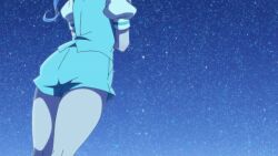 1boy animated animated_gif anime_screenshot ass aura blue_hair child demon lloyd_de_saloum short_shorts shorts tagme tensei_shitara_dai_nana_oji_datta_no_de:_kimama_ni_majutsu_o_kiwamemasu