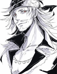 1boy grimms_notes john_silver_(grimms_notes) john_silver_(original)_(grimms_notes) male_focus nikosuke sketch solo upper_body
