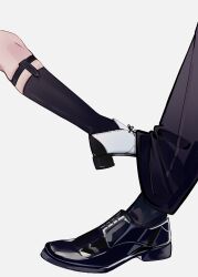 2boys absurdres age_difference ciel_phantomhive footsies highres kuroshitsuji male_focus multiple_boys onii-shota pants sebastian_michaelis shoes size_difference socks uneasywolf yaoi